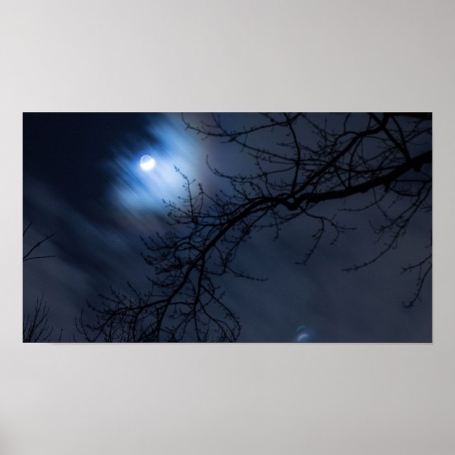 Vollmond in Night Sky, Ohio Poster (Vorne)