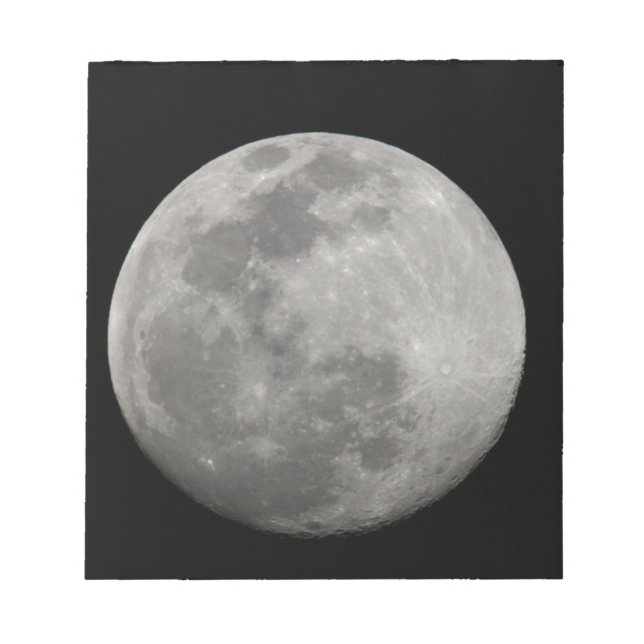 Vollmond in Schwarz und Weiß. Guthaben als: Arthur Notizblock (Vorderseite)