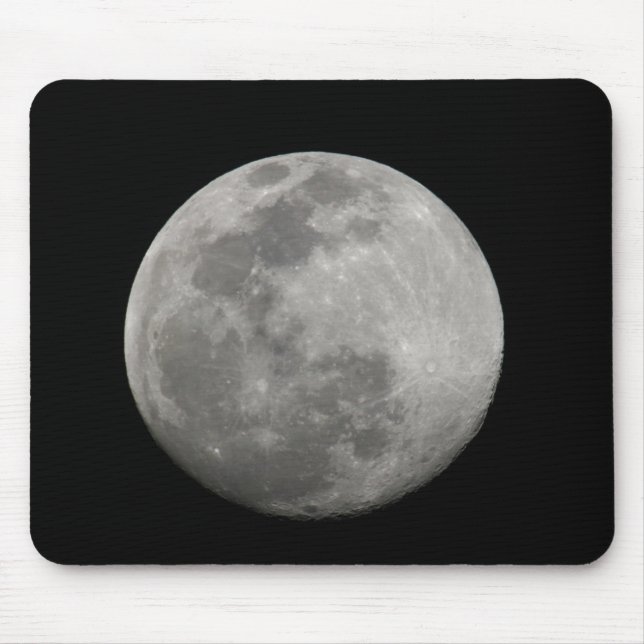 Vollmond in Schwarz und Weiß. Kredit als: Arthur Mousepad (Vorne)