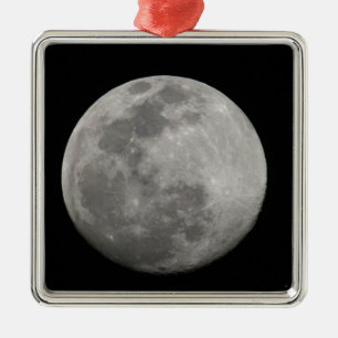 Vollmond in Schwarz und Weiß. Kredit als: Arthur Ornament Aus Metall