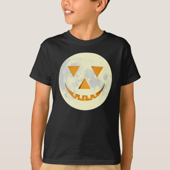 Vollmond Jack O'lantern T-Shirt (Vorderseite)