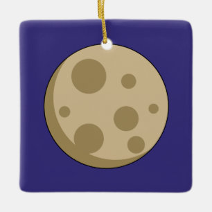 Vollmond Keramikornament
