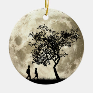 Vollmond Keramikornament