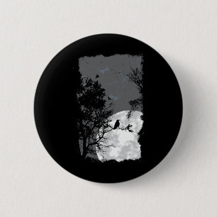 Vollmond Krow Gloomy Forest Kostüm Phantastisch Ha Button