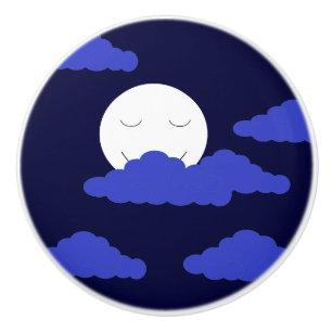 Vollmond lächeln mit Wolken: Keramikknauf