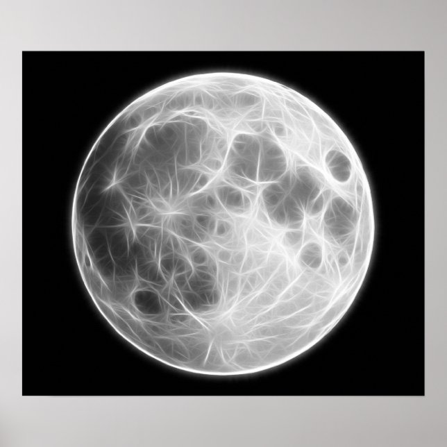 Vollmond Lunar Planet Globe Poster (Vorne)