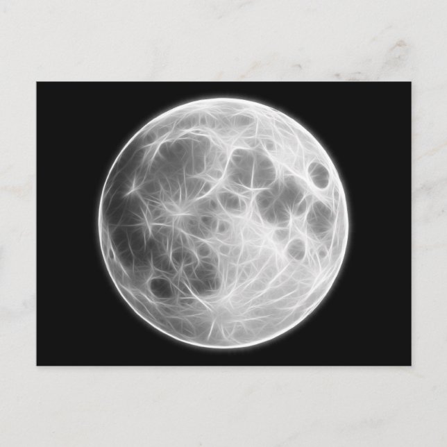 Vollmond Lunar Planet Globe Postkarte (Vorderseite)