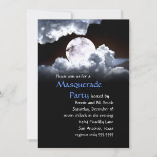 Vollmond-Masquerade-Party Einladung