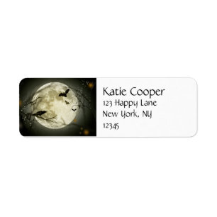 Vollmond mit Fledermäusen und Raven.