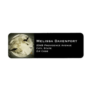 Vollmond mit Fledermäusen und Raven.