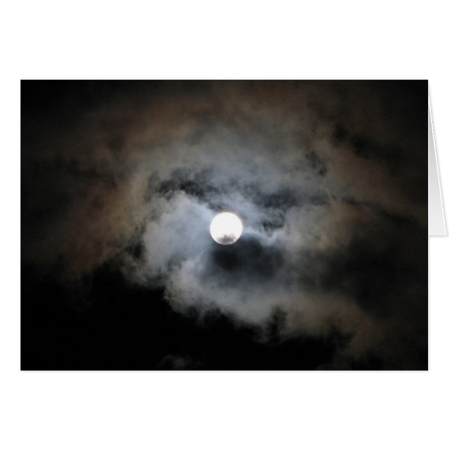 Vollmond mit Wolken (Vorderseite (Horizontal))