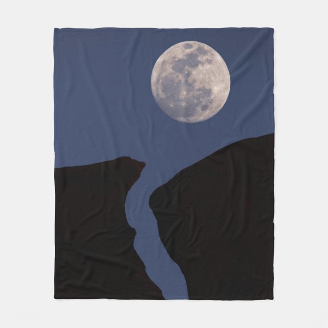Vollmond | Monumental, Arizona Fleecedecke (Vorderseite)