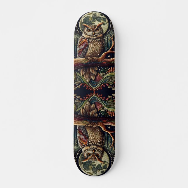 Vollmond Mystical Night Owl Skateboard (Vorne)