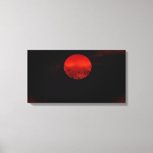 Vollmond Nachtgepackte Canvas Leinwanddruck