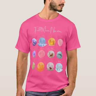 Vollmond-Namen Lunar-Kalender: Tops-Zubehör T-Shirt