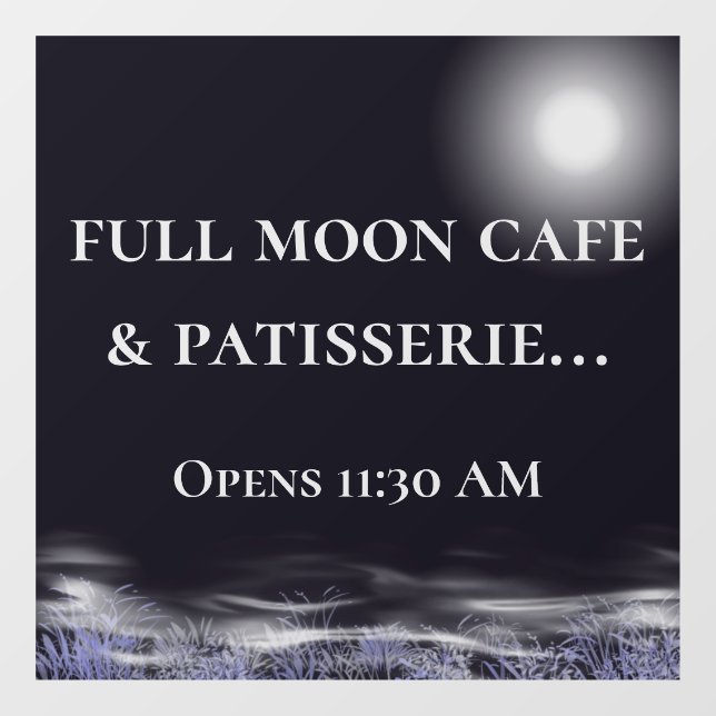 Vollmond-Nature entfernt Vinyl-Fensterklammer Fensteraufkleber (Blatt)