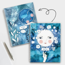 Vollmond Neumond Doppelseitiges Journal