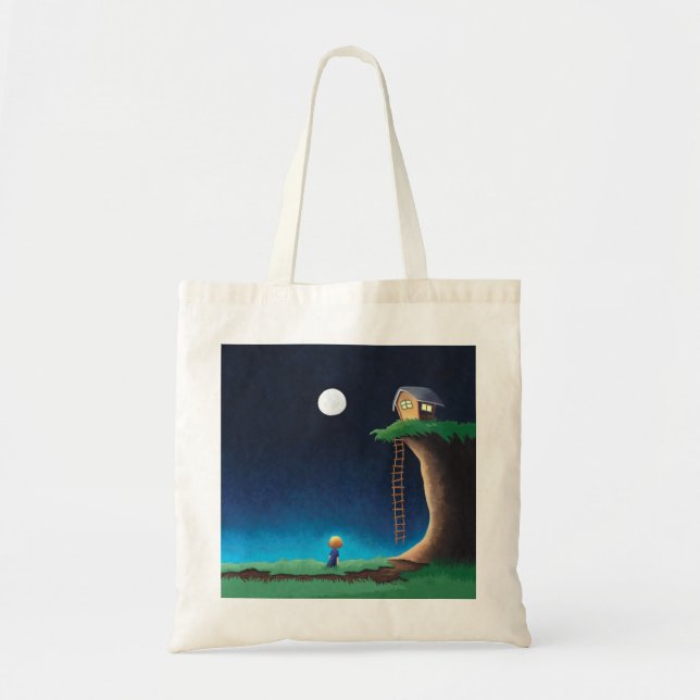Vollmond Night Sky Toag Tragetasche (Vorne)