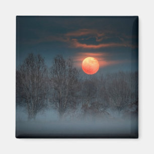 Vollmond   November in Scalenghe, Italien Magnet