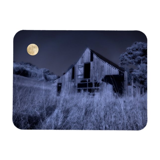 Vollmond-Overhead | Altgewitterter Stall Magnet (Horizontal)