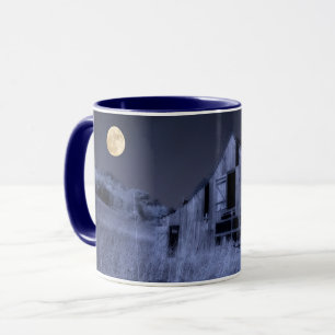Vollmond-Overhead Altgewitterter Stall Tasse