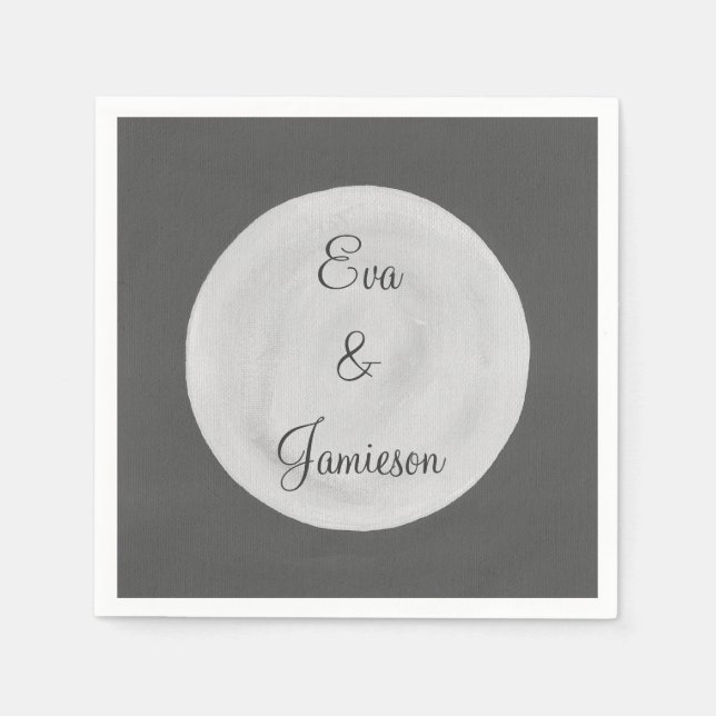 Vollmond Personalisiert Paper Napkins Serviette (Vorderseite)