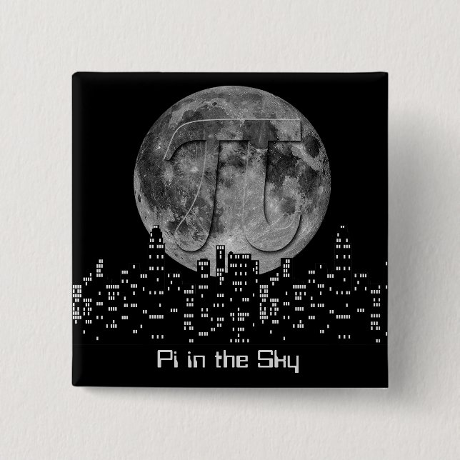 Vollmond Pi im Himmel Button (Vorderseite)