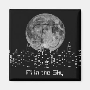 Vollmond Pi im Himmel Magnet
