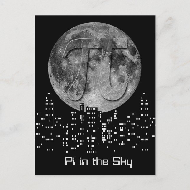 Vollmond Pi im Himmel Postkarte (Vorderseite)