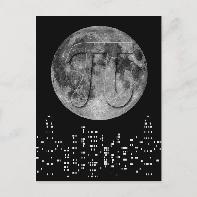 Vollmond Pi im Himmel Postkarte (Vorderseite)