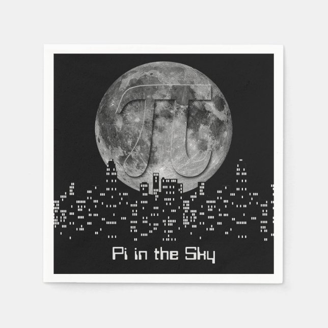 Vollmond Pi im Himmel Serviette (Vorderseite)