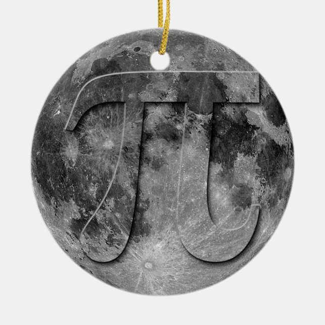 Vollmond-Pi-Tagesspass Keramik Ornament (Vorne)