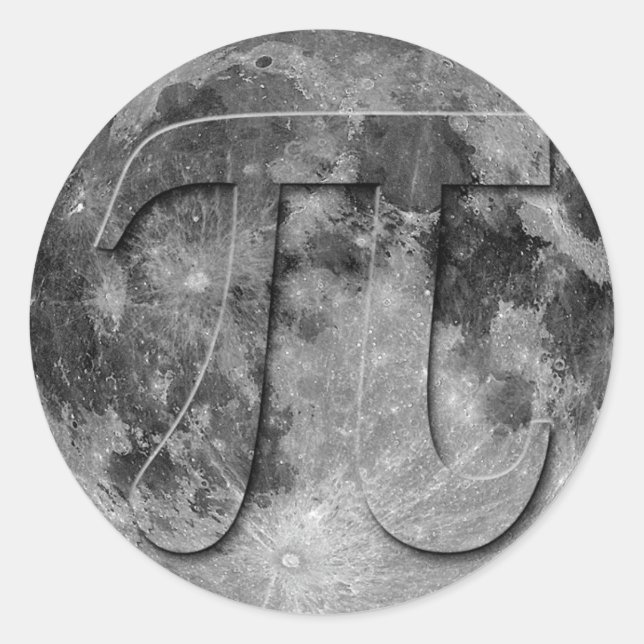 Vollmond-Pi-Tagesspass Runder Aufkleber (Vorderseite)