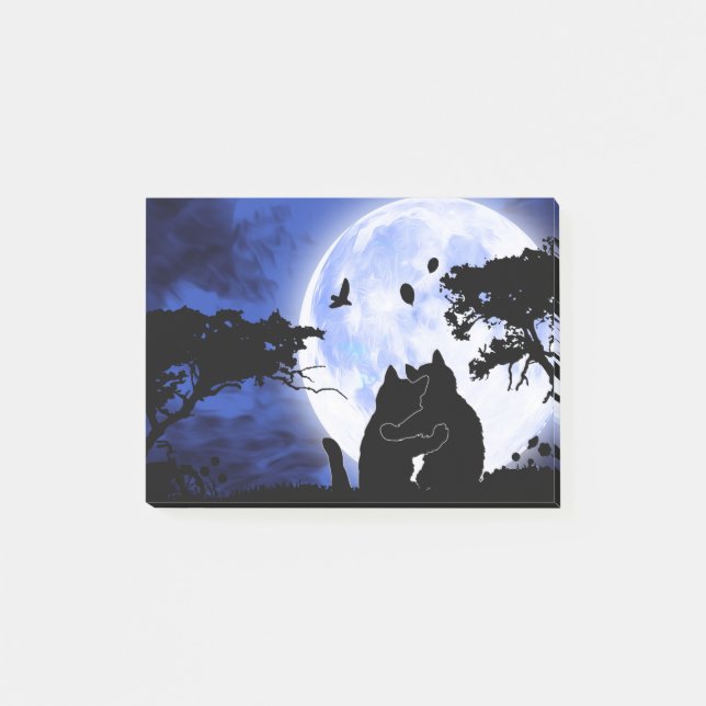 Vollmond Post-it Klebezettel (Vorderseite)