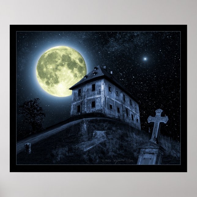 Vollmond-Poster Poster (Vorne)