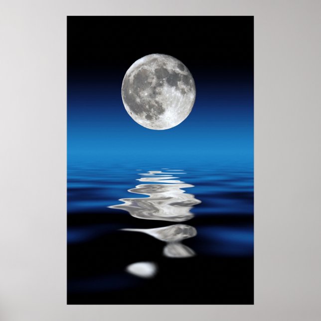 Vollmond-Poster Poster (Vorne)