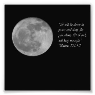Vollmond-Psalmen 121:12 Ermutigung Verse Print Fotodruck