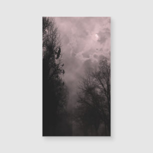 Vollmond Red Spuk Sky und Ravens Business Card Magnetkarte