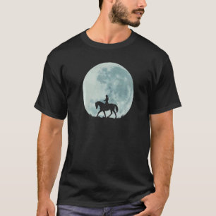 Vollmond Reiten Reiten Girl Rider Reiten Reitsport T-Shirt