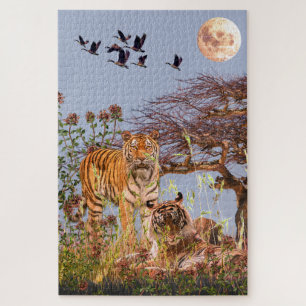 Vollmond-Romanze - 1,04 Stück Tiger Puzzle