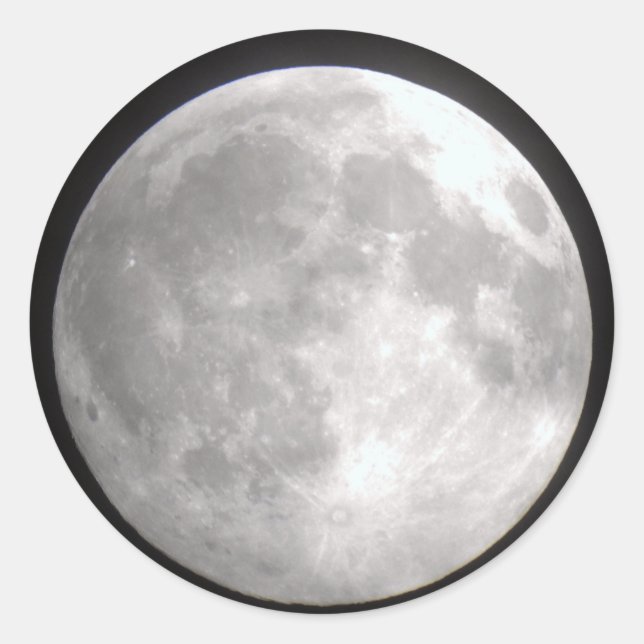 Vollmond-Round-Stickers Runder Aufkleber (Vorderseite)