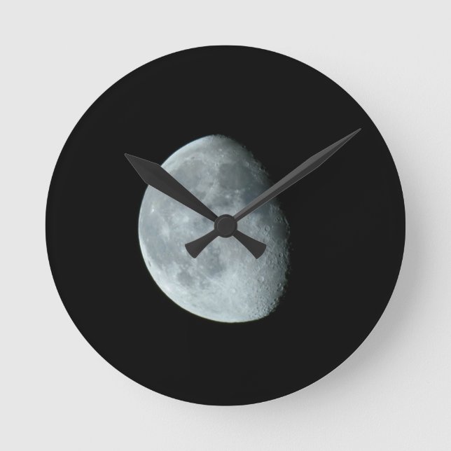 Vollmond Runde Wanduhr (Vorderseite)