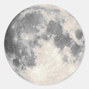 Vollmond Runder Aufkleber
