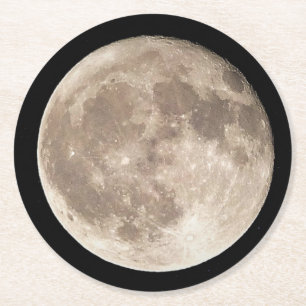 Vollmond Runder Pappuntersetzer