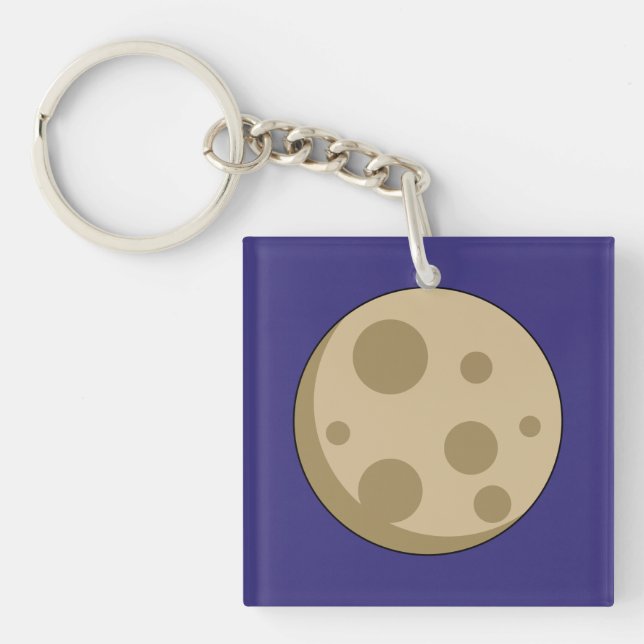 Vollmond Schlüsselanhänger (Vorderseite)