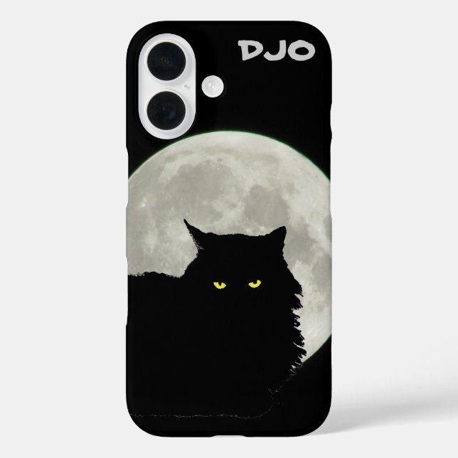 Vollmond Schwarze Katze-Ruhe Case-Mate iPhone Hülle (Rückseite)
