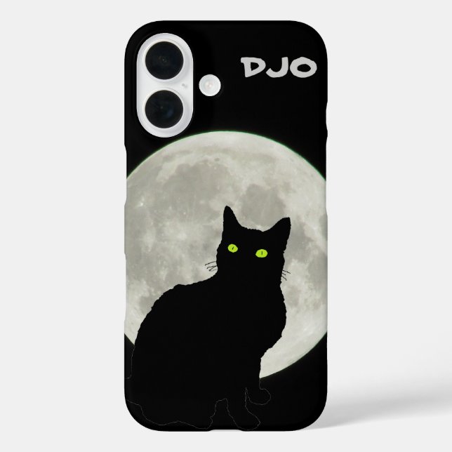 Vollmond Schwarze Katze sieht auf Case-Mate iPhone Hülle (Rückseite)