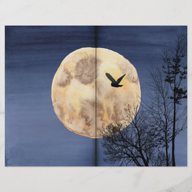 Vollmond-Scrapbook-Papier (Vorderseite)