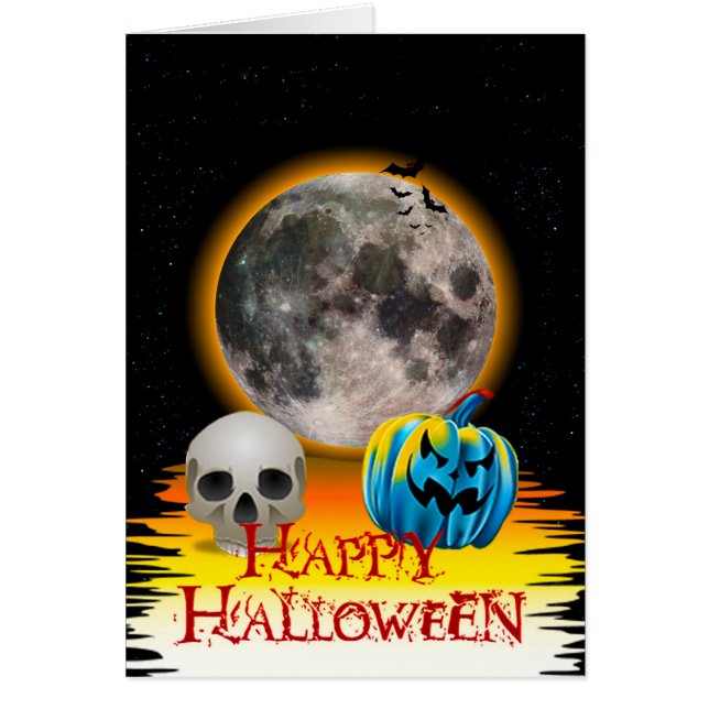 Vollmond, Skull und Blue Pumpkin auf der Night Car (Vorne)