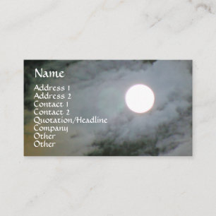 Vollmond Sky Nature Fotografy Business Card Visitenkarte